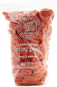 Friendly Loom | 7” Traditional-Sized Orange Potholder Weaving Loops | Craft 2 Cotton Potholders