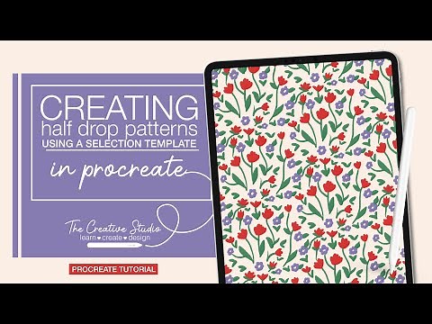 TCS Tutorials - Learn How to Create a Half Drop Seamless Pattern in Procreate Using Custom Actions