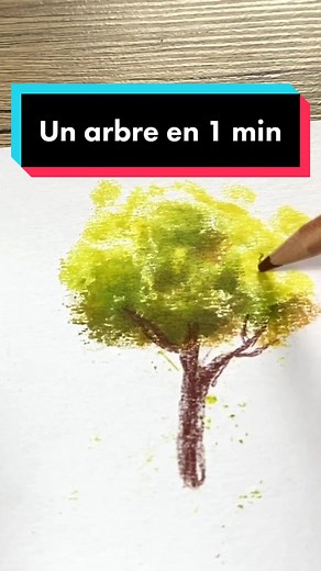 Technique sauvage pour #dessiner 1 arbre en 1 minute ! #tutorial #arbre #facile