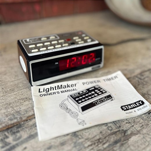 Stanley LightMaker Power Timer Model 360-3094 Digital Clock & Timer With Manual