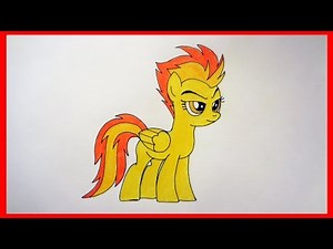How to draw pony Spitfire, my little pony, Как нарисовать пони Спитфайр