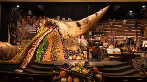 1.7K views · 73 reactions | From World's Largest Cornicopia to auditorium stage in minutes! Huge thanks to the awesome hard-working and fun-loving MABC Family! Teamwork makes the dream work! Happy Thanksgiving!! For the LORD is good; his mercy is everlasting; and his truth endureth to all generations. - Psalm 100:5 | Marion Avenue Baptist Church | Facebook