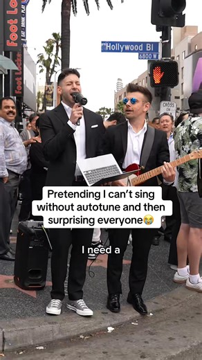 583K views · 14K reactions | I sang with autotune in public… then shocked everyone when I sang without it!  #singing #crashadams #newheart | Crash Adams | Facebook