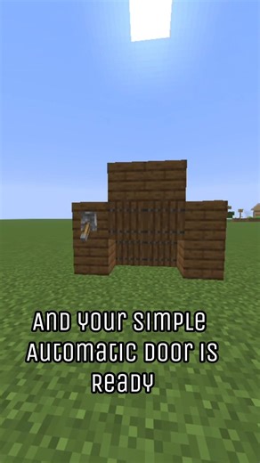 Most Simple Automatic door 😜 || #minecraft #roadtoo200subs #minecraftbuilds #viral #youtubeshorts