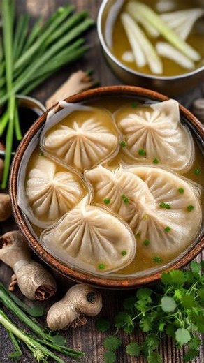 Dumpling Soup Viral Challenge! Try This Tasty Trick 🤩 #food #easydinner #recipe