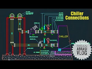 Mechanical Engineering Drawing Basics | Chiller Connection Details | Chilled water pipe | Urdu/Hindi