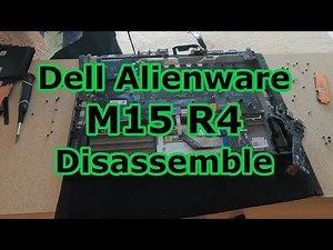 Dell Alien M15 R4 Bottom, Battery,Hard Drive, HeatSink, Graphics, Memory and MotherBoard removal.