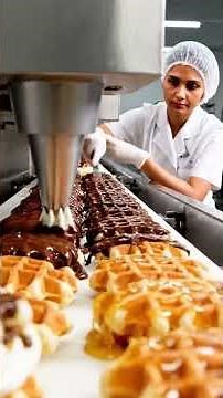 Waffle Factory Process | How Waffles Are Made in Factory