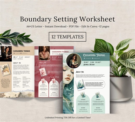 Author Media Kit Template: Writer Press Kit Canva (digital Download) - Etsy