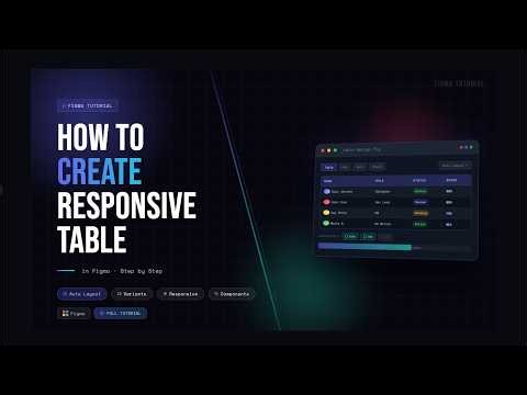 Figma Tables Tutorial: Create Responsive Data Tables (Auto Layout)