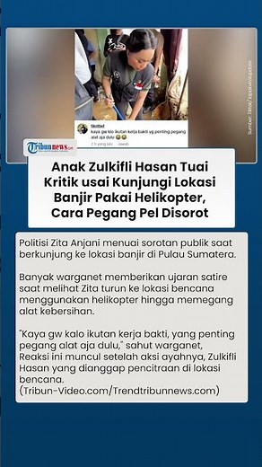 Zita Anjani Dikritik usai Mengepel di Rumah Lokasi Banjir, Warganet: Pokoknya Pegang Alat Aja Dulu