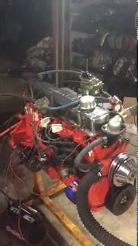 Chevy Orange! Hotrod 292 rebuilt on test stand