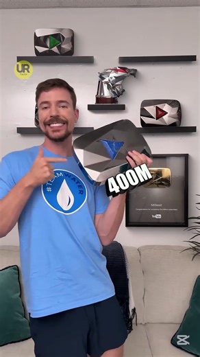 How many YouTube play buttons MR Beast have