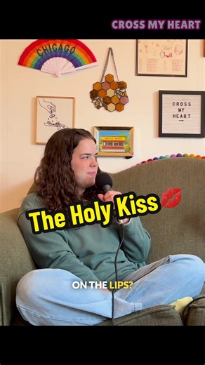 Sam Rocha learned about “the Holy Kiss” on this week’s episode of Cross my Heart! New Ep is out now on YouTube, Spotify, and Apple Podcasts 🙏💋 #hannahbeck #deardaddygod #podcastclip