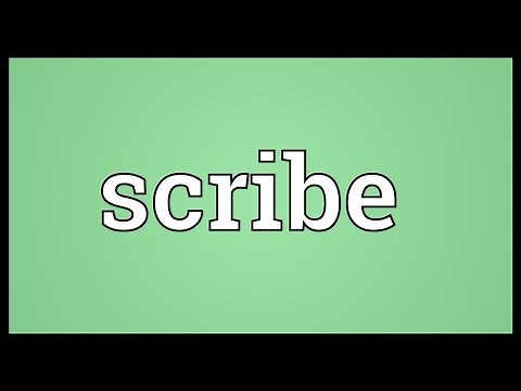 Scribe Meaning
