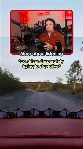 Can Sparx read chat while driving a rally car? #rally