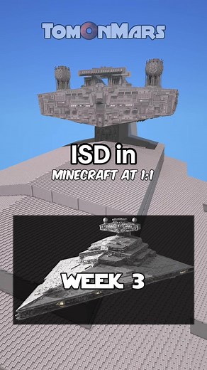 1:1 Scale Imperial Star Destroyer in Minecraft Project