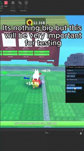 Day 7 of making a roblox incremental game #roblox #robloxdev #solodev #flowers #gci #grasscutting