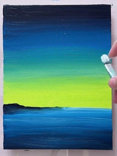 Easy Landscape Painting #howtopaint #painting #acrylicpainting #paintingtutorial #landscapepainting