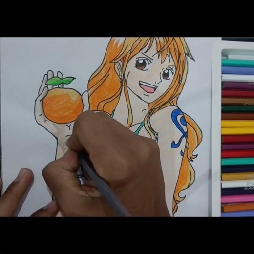 Nami drawing 🍊❤️II From One piece II#drawing#nami#anime#onepiece