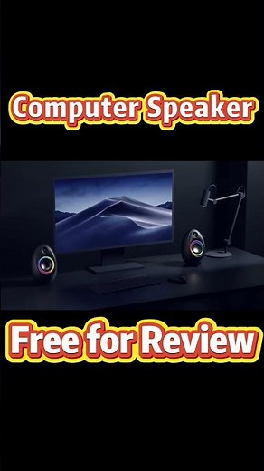 SK900 Computer Speakers for Desktop PC,Dynamic RGB Light USB Speaker, USB/Type-C Powered Plug & Play