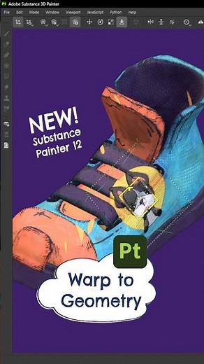 New in Substance Painter 12 " Warp to Geometry"