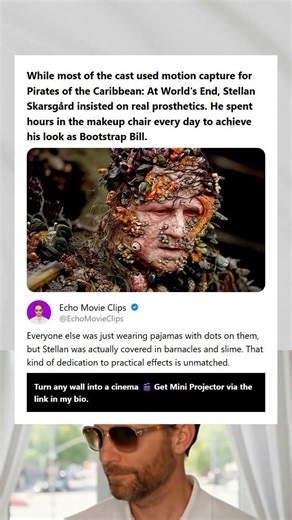 While most of the cast used motion capture for Pirates of the Caribbean At Worlds End Stellan Skarsg