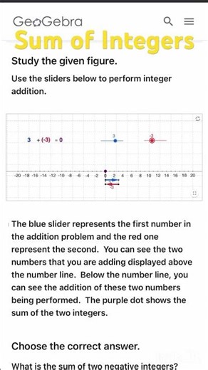 Sum of integers