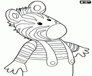 Zigby the zebra coloring page printable game