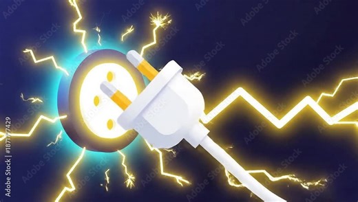 Electrical Safety Animation - Plug and Socket Power Surge.