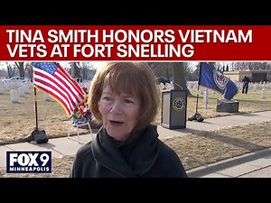 Tina Smith pays tribute to Vietnam veterans at Fort Snelling wreath-laying ceremony