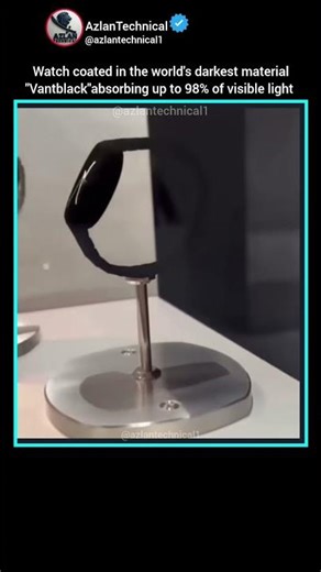 Watch absorbs 99.4% of light made of vantblack darkest color #demonstration #watch