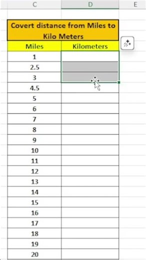 - Convert Miles to KM in Excel FAST!- 📊 #exceltricks #viral