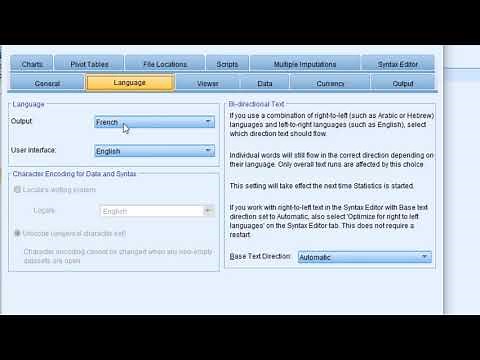 How to change the language of SPSS