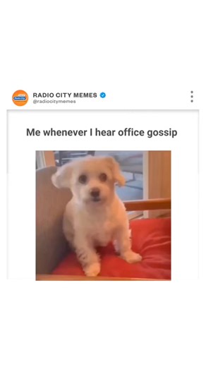 When office tea spills, I'm all ears 👀🤣 . . . . . #meme #memesdaily #memeoftheday #trending #relatable #relatablememes #funnyvideos #RadioCity #radiocityentertainment #jethalal #jethalalmemes #bapujimemes #jethalalvideo #funnymemes #relatablememes #reel #corporatememes | Radio City