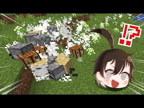 A world where the blocks you dig turn into enemies and attack you is too dangerous!? [Minecraft]