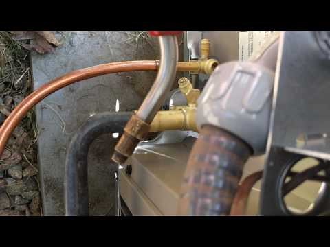 How To Braze The Connections On An Air Conditioner Condenser Outside Unit Using Nitrogen - Soldering