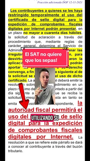 ¿El SAT te restringió tus Certificados de Sello Digital (CSD) de manera temporal? 😱 te comparto un Tip Fiscal para reactivar tu certificados de sello digital y que pueda seguir expidiendo tu CFDI’s. Esto es algo que el S.A.T. no quiere que sepan los contribuyentes. #CSD #sellodigitalsat #SATsellosdigitales #defensadelcontribuyente #defensafiscal #tipsfiscales #consejosfiscales #asesorfiscal #protegetunegocio #finanzaseimpuestos #abolawlex #SATcfdi
