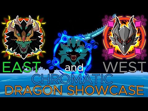 Blox Fruits - Chromatic Eclipse East and West Dragon Skin showcase