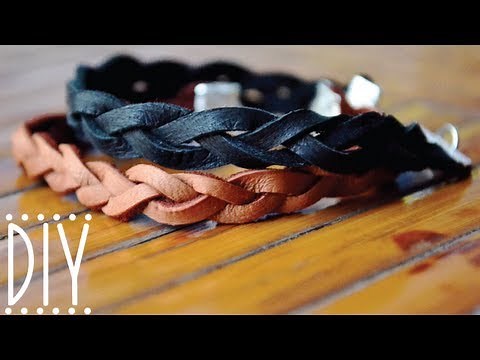 DIY Braided Leather Bracelet