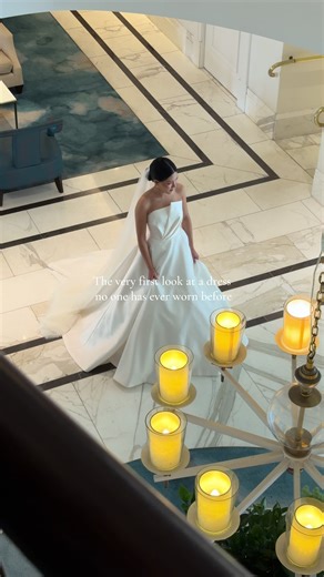 She wore the dress @Jasmine wedding . Photo: @saltatelier_wedding @inromance_photography Video: @saltatelier_film Content Creator: @saltatelier_socials Wedding Gown & Groom Suits: @jasmineweddingsydney Reception & Wedding Cake: The Eveleigh @The Grounds Makeup & Hair: @arazzooo Florist: @el.shine . #saltatelier #sydneywedding #weddingbts #weddingcontentcreator #weddingreels