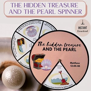 The Parable of the Hidden Treasure and the Pearl Spinner Wheel | Interactive Bible Story Craft | Kids Bible Activity | Sunday School Craft - Etsy