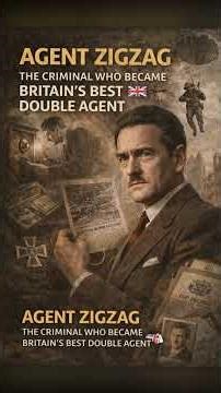 "Agent Zigzag: The Criminal Who Became Britain’s Best Double Agent" 🇬🇧🕵️‍♂️