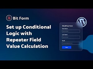 How to SetUp Conditional Logic with Repeater Field Value Calculation in Bitform Step-by StepTutorial