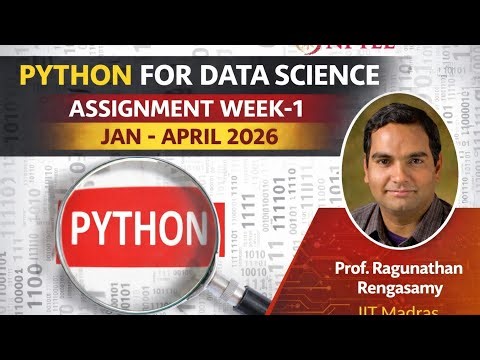 Python For Data Science Assignment Week-1 Jan-April 2026 #nptel #Swayam #nptelsolutions