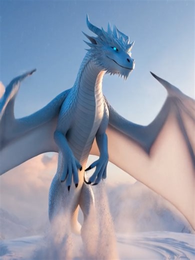 This White Dragon Rules The Mountains An ancient ice dragon rises above the frozen mountains. Its roar shakes the sky. Some legends were never meant to stay hidden. Made with AI Subscribe for more epic dragon content #shorts #dragon #icedragon #whitedragon #aiart #aivideo