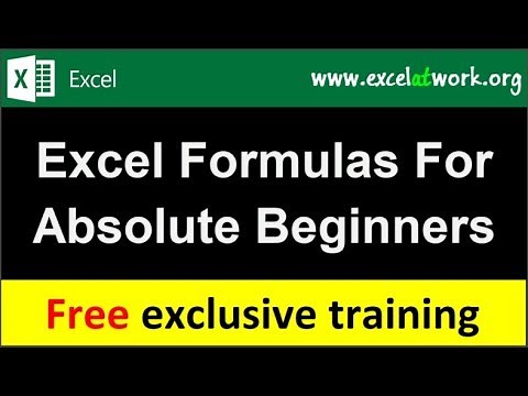 Excel Formulas for Absolute Beginners - Step by step - Free Tutorial