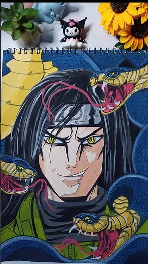 I draw Orochimaru from Naruto |realistic drawing |#art #shortvideo #drawing #anime #naruto