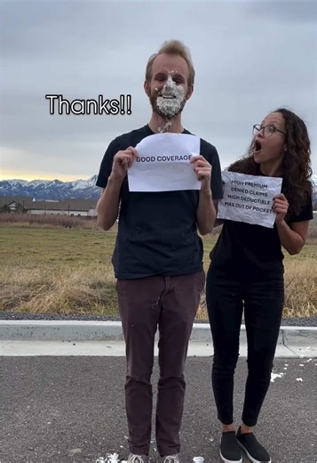 When life throws pies… find an agent that can help you get GOOD COVERAGE! You look happier… when your coverage takes the hit for you.😍 Call us today before it’s too late! #insurance #coverage #healthinsurance #utah #agent
