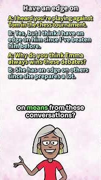 "Have an edge on": What does it mean in English? [ ForB English Lesson ] #shorts